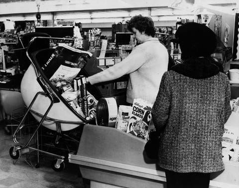 vintage photo of grocery store   super trolley