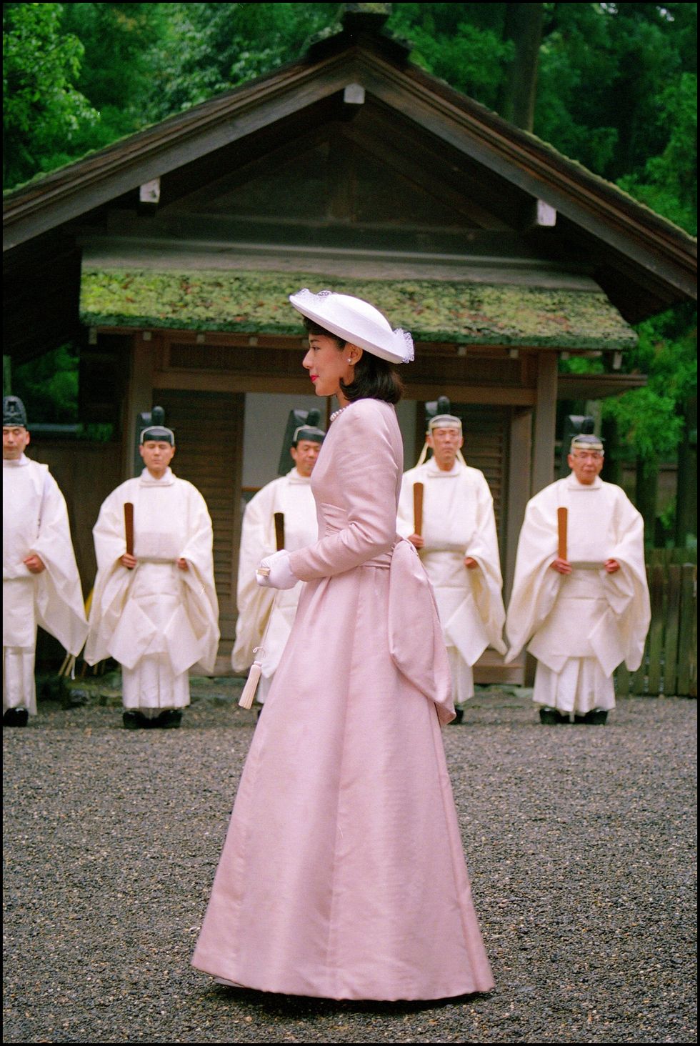 the newly wed crown princess masako passes before