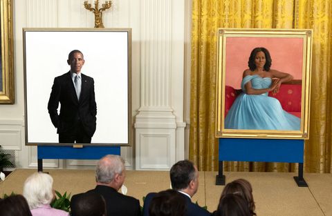 barack and michelle obama return to white house for official portrait unveiling