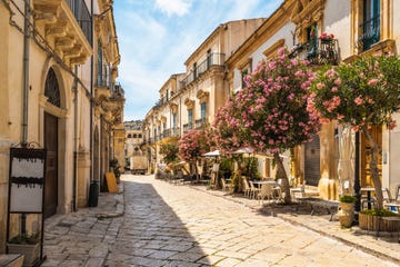 the old town of modica, sicily, italy