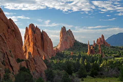 the overlook view at garden of the gods