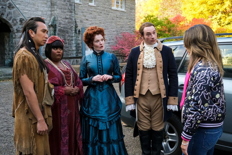 stone exterior of the house outside montreal used as a filming location for ghosts on cbs