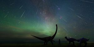 The Perseid meteor shower， shot In August 13, 2018, at erenhot, Inner Mongolia china