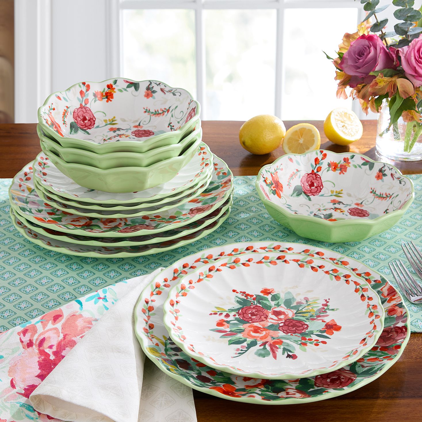 Pioneer woman lace dishes best sale