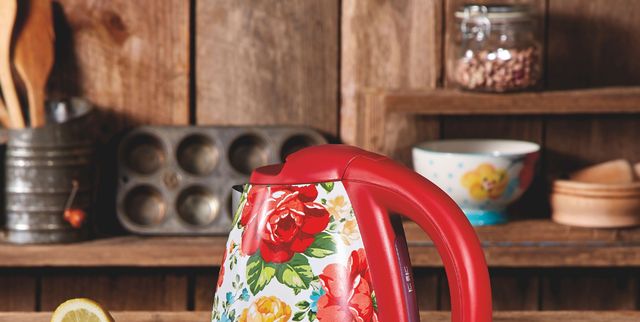 The Pioneer Woman Vintage floral/red Electric Kettle 1.7-Liter