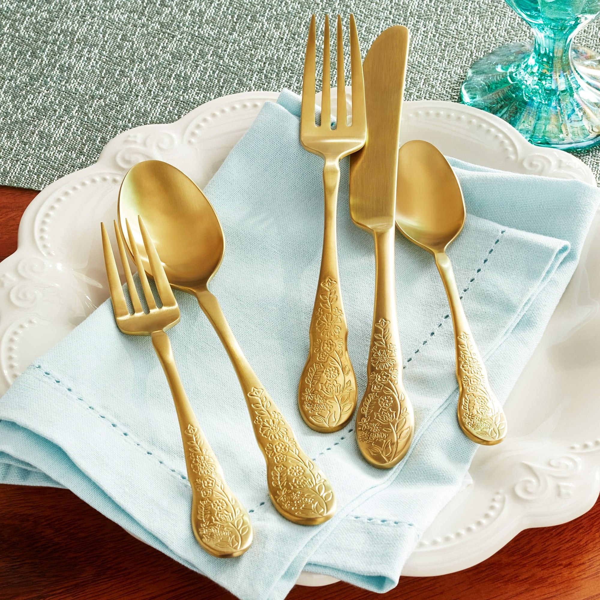The Pioneer Woman Mazie Flatware Is Now in Gold at Walmart