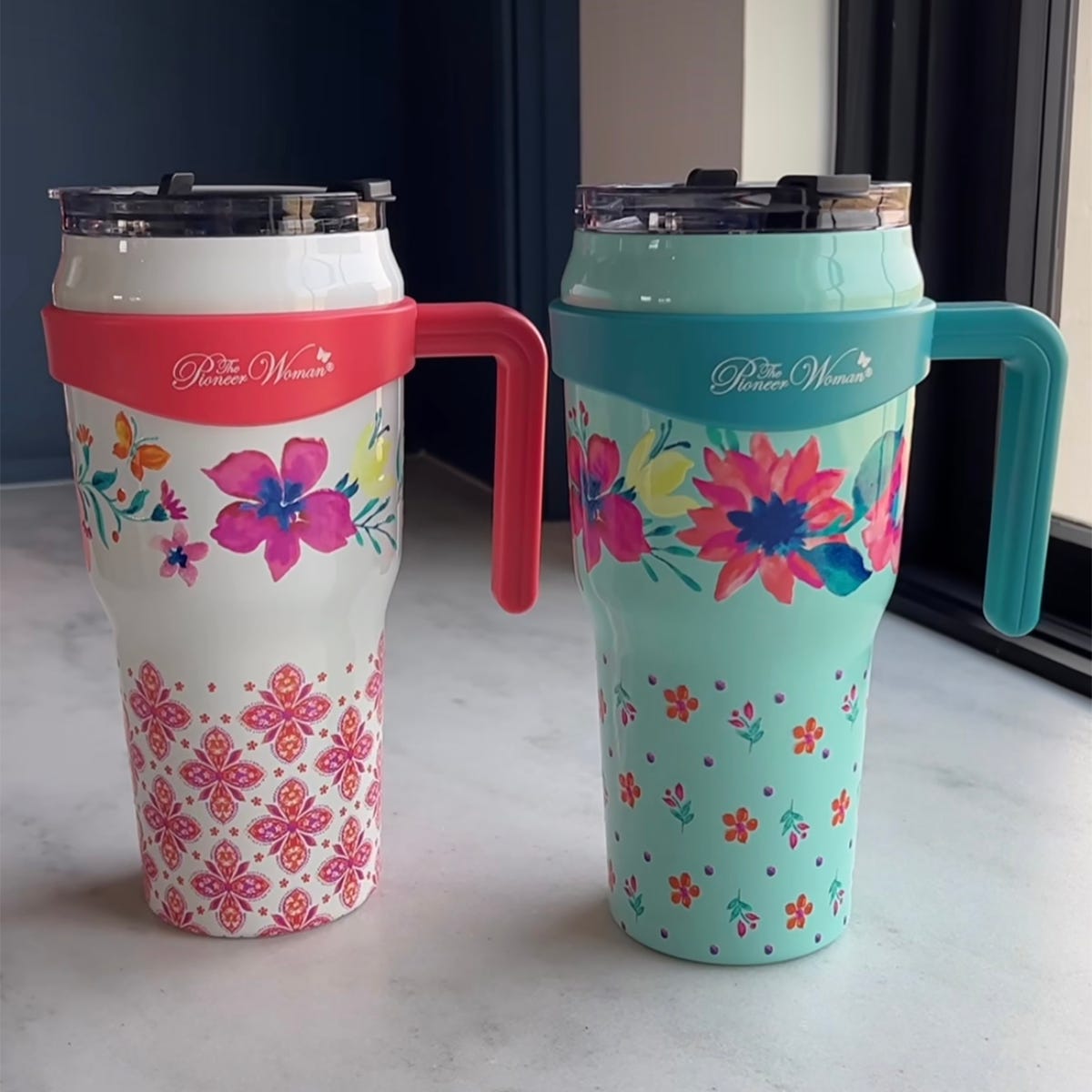 The Pioneer Woman Gingham Cow Steel Tumbler: Tumblers