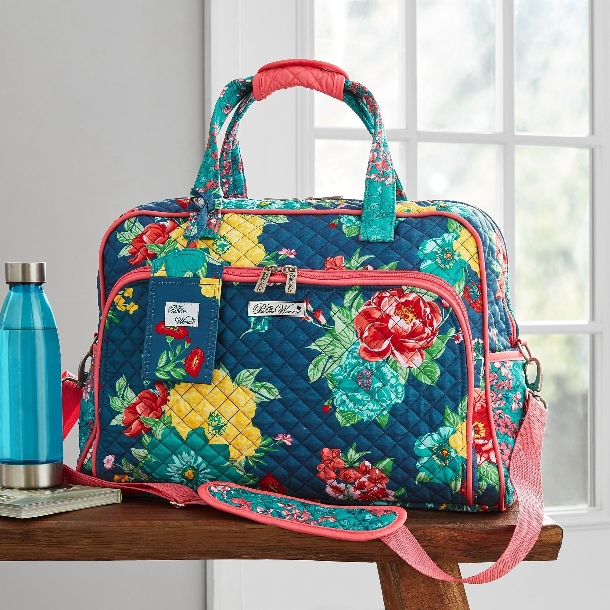 Shop The Pioneer Woman Quilted Fabric Weekender Bag at Walmart