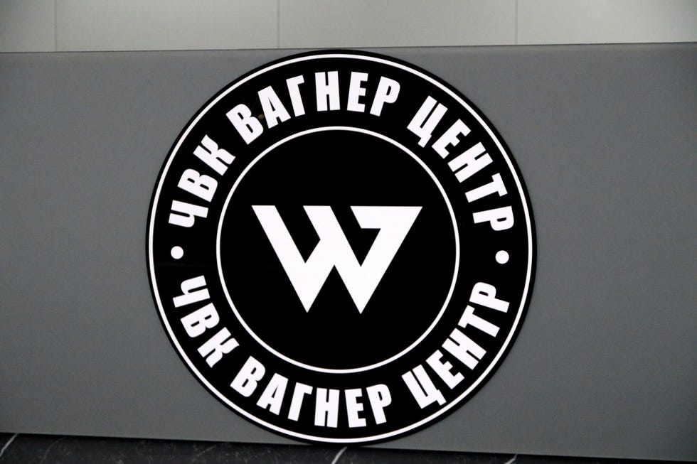 the pmc private military company wagner center logo on the