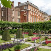 The Pond Gardens in full bloom in summer at Hampton Court...