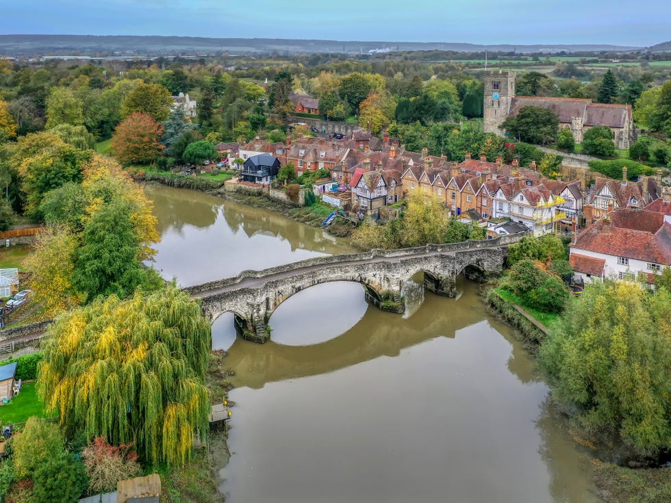 vista panorámica de la ciudad de kent, inglaterra