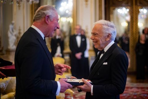 Ralph Lauren receives honorary Knighthood from prince charles