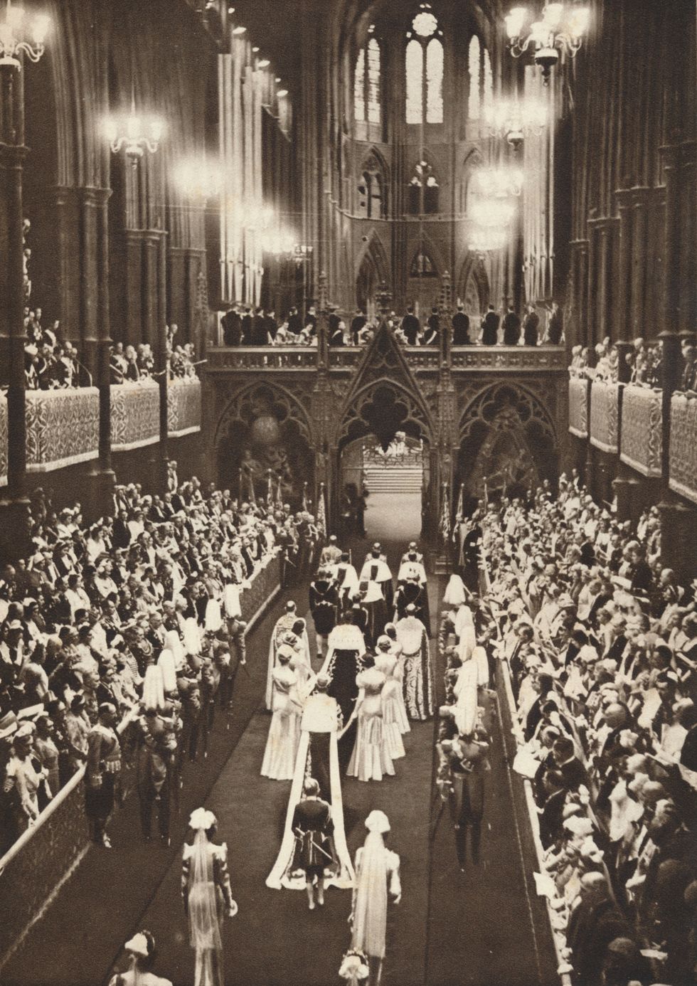 'the procession into the abbey', 1937