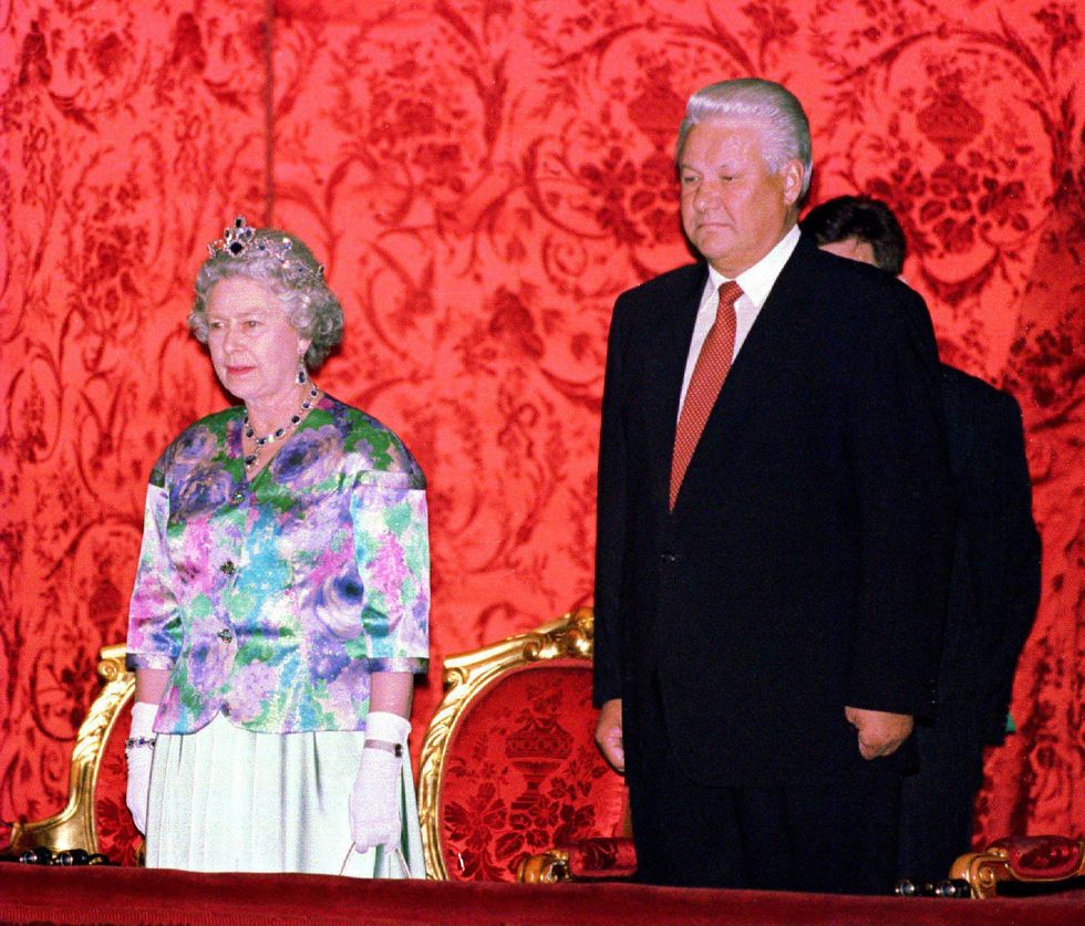 queen visit to russia yeltsin
