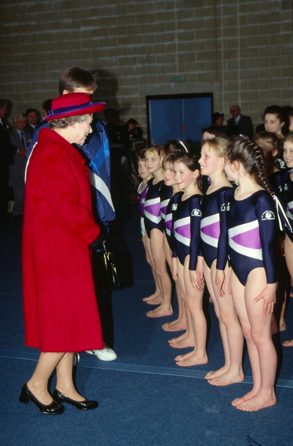 queen and zara phillips at school