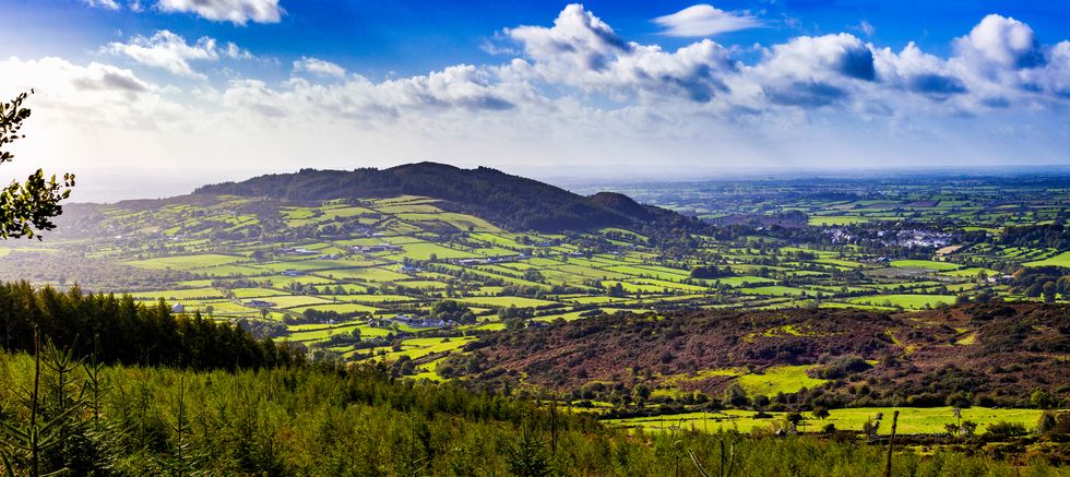 the ring of gullion from the top of sleive gullion a extinct volcano in county armagh, northern ireland