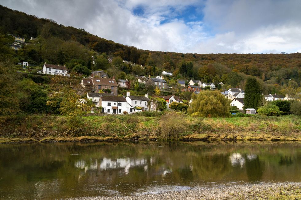 The riverside village of Llandogo on the river Wye in the Wye Valley AONB near Tintern, Wales