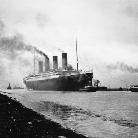 titanic steaming to sea for trial run, 1912