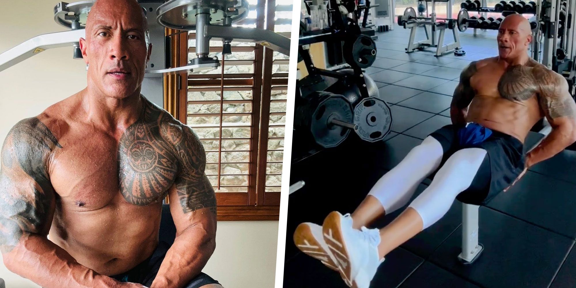 Dwayne 'The Rock' Johnson Shares Look At Abs Workout
