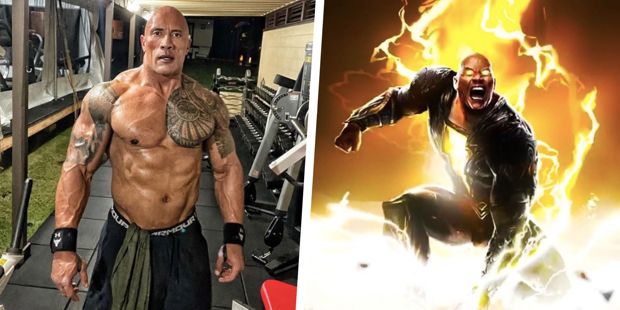 Dwayne Johnson y el elenco de “Black Adam” en su visita a la