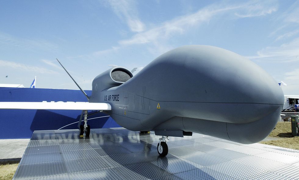 the rq 4 global hawk unmanned plane is d