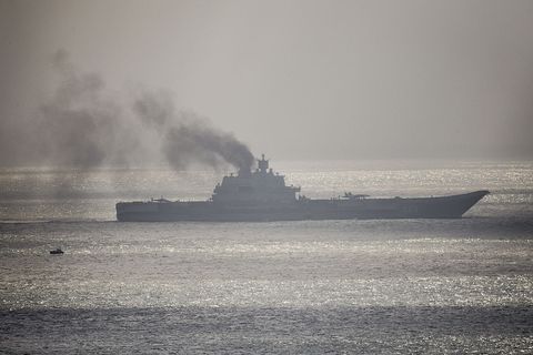 russian naval ships travel through the english channel