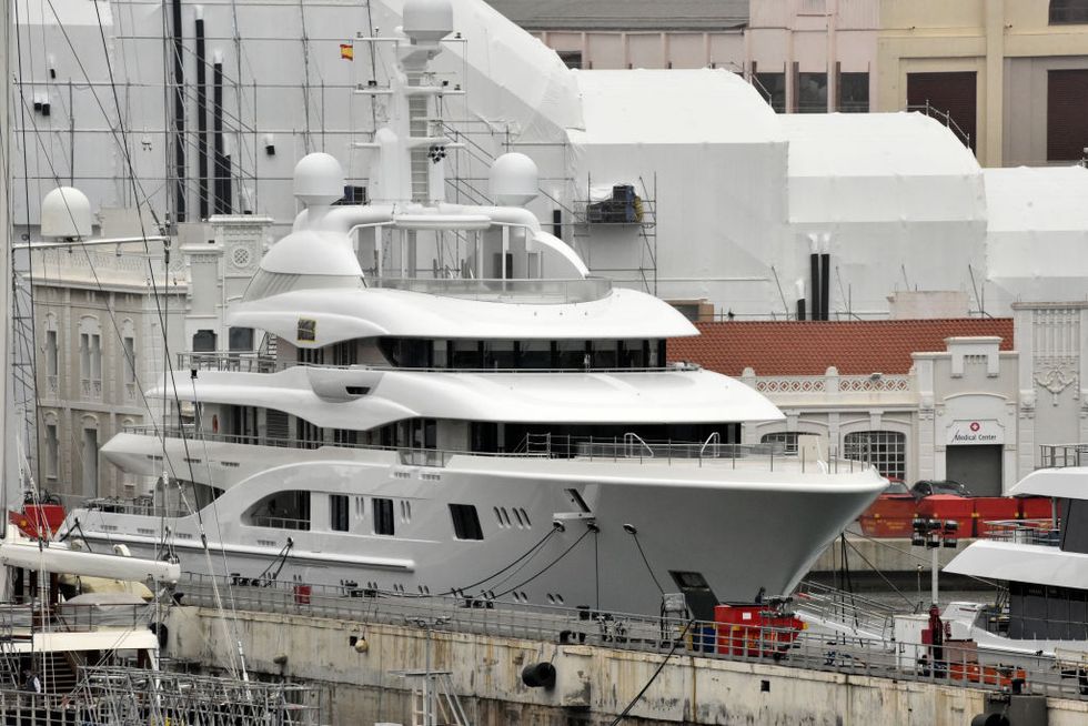 the government retains the mega yacht valerie in barcelona due to sanctions against russia
