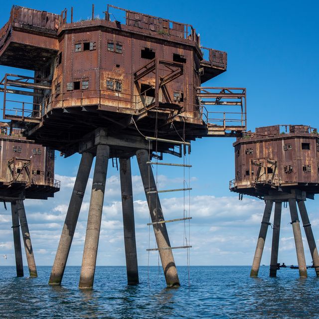 the rusting remains of the maunsell forts