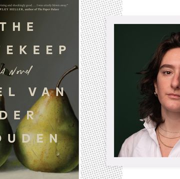 the cover of the safekeep next to a headshot of author yael van der wouden