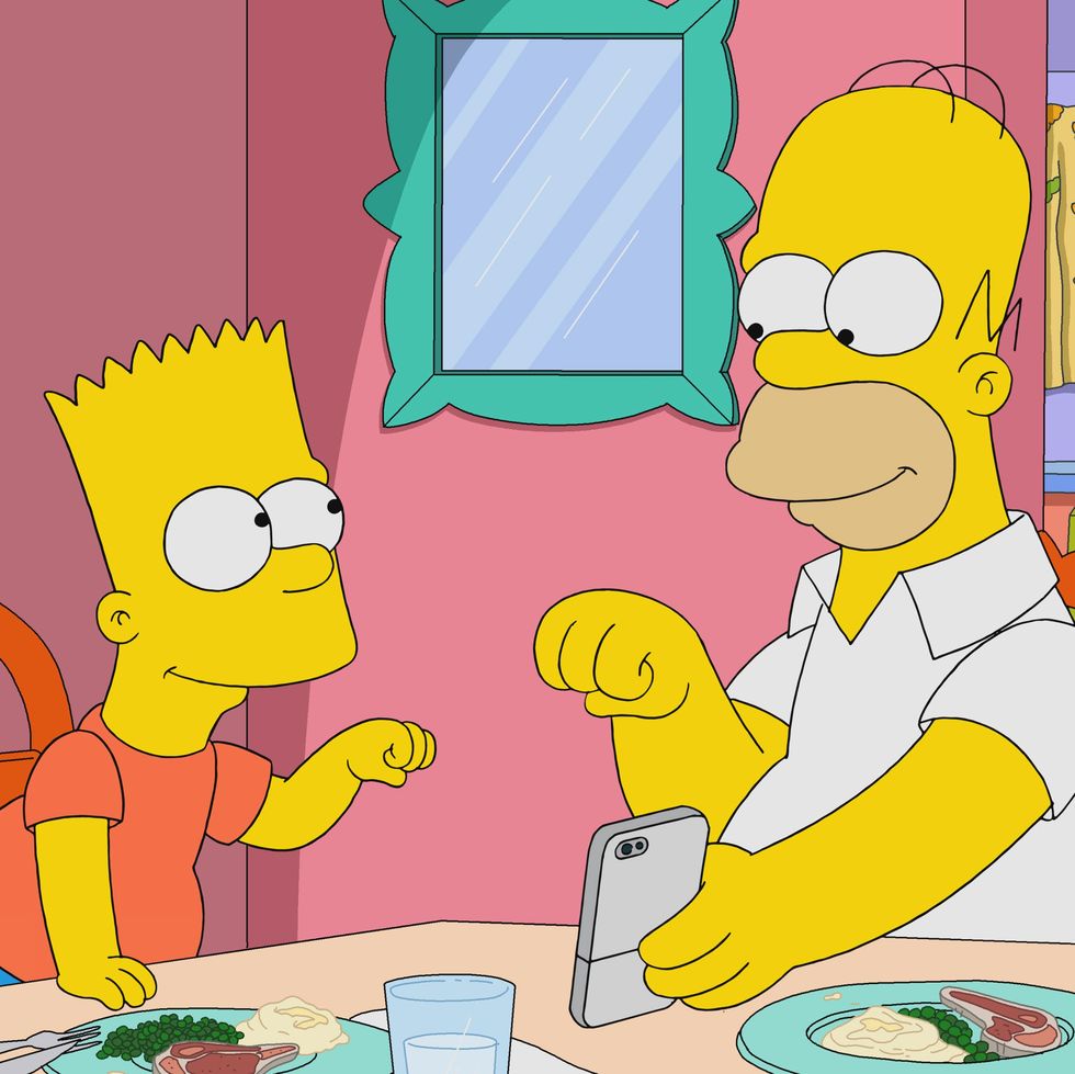 bart and homer simpson fist bump, the simpsons