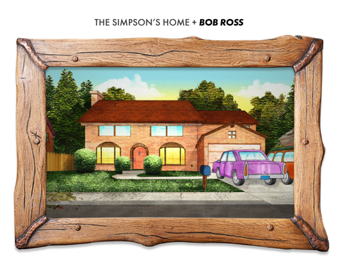 the simpson family home if designed by bob ross