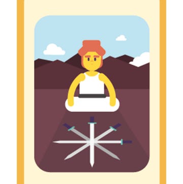 the minor arcana suit in tarot card flat design