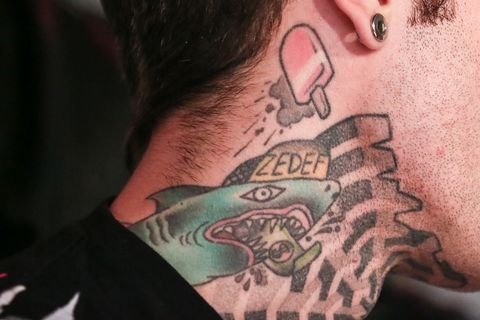 the tattoo on fedez's neck the italian rapper fedez has met