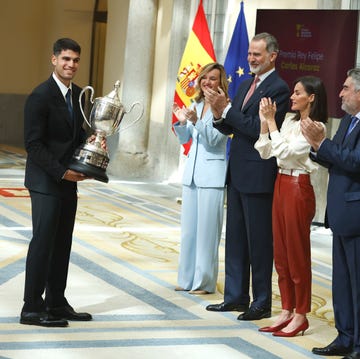 the king and queen of spain preside over the presentation of the national sports awards 2022