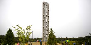 dedication of the tower of voices at the the flight 93 national memorial