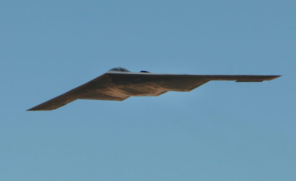 PALMDALE, CA  JULY 17, 2014 -- The U.S. Air Force's B-2 Spirit Stealth bomber 'Spirit of Arizona' fl