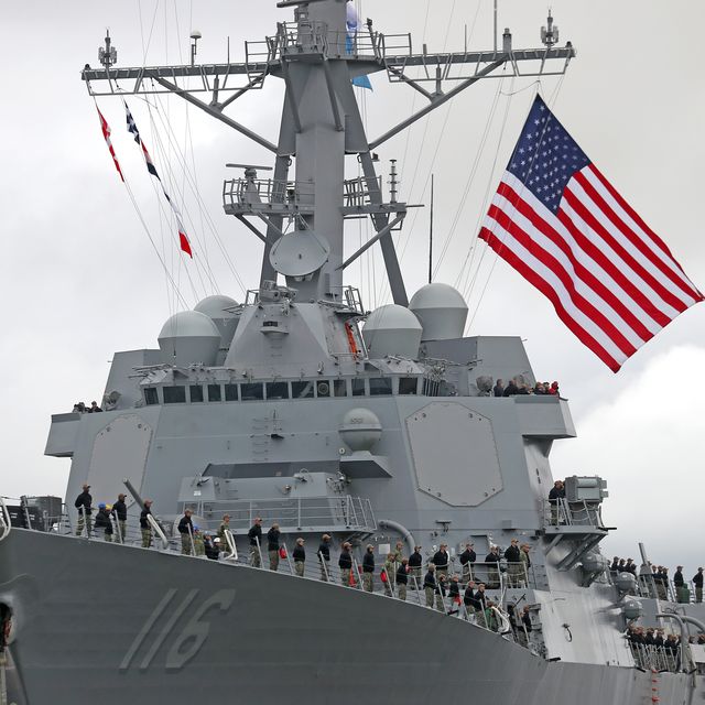 USS Thomas Hudner Arrives In Boston For Commissioning