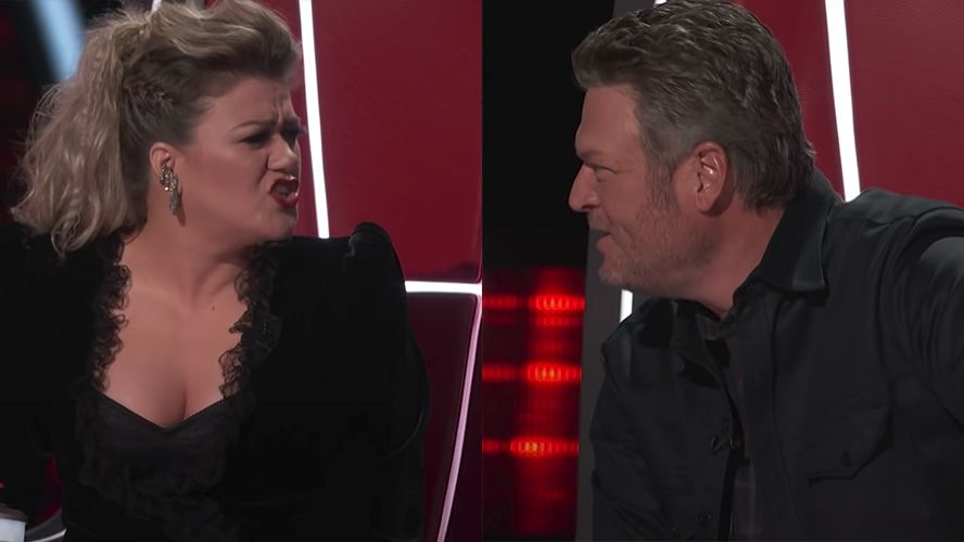 Kelly Clarkson Reacts to Blake Shelton Saying She Didn’t “Have Time ...
