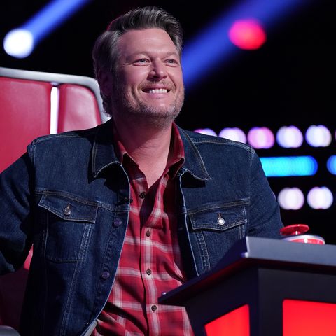 'the voice' 2022 coach and country music singer blake shelton with wife gwen stefani during auditions