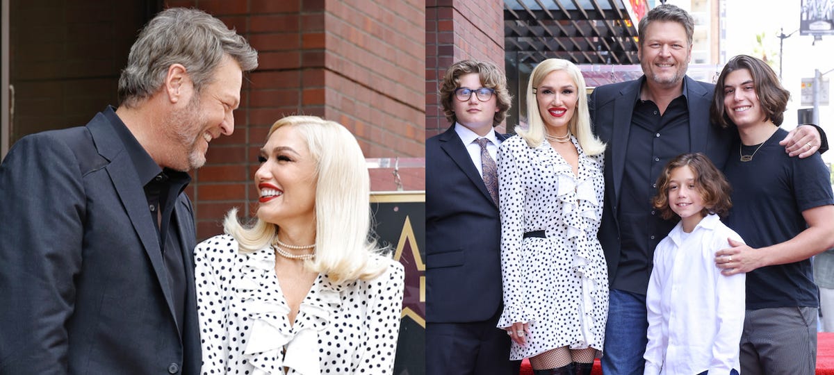 blake shelton and gwen stefani with kids