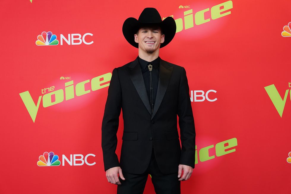 pictured bryce leatherwood on the voice us red carpet
