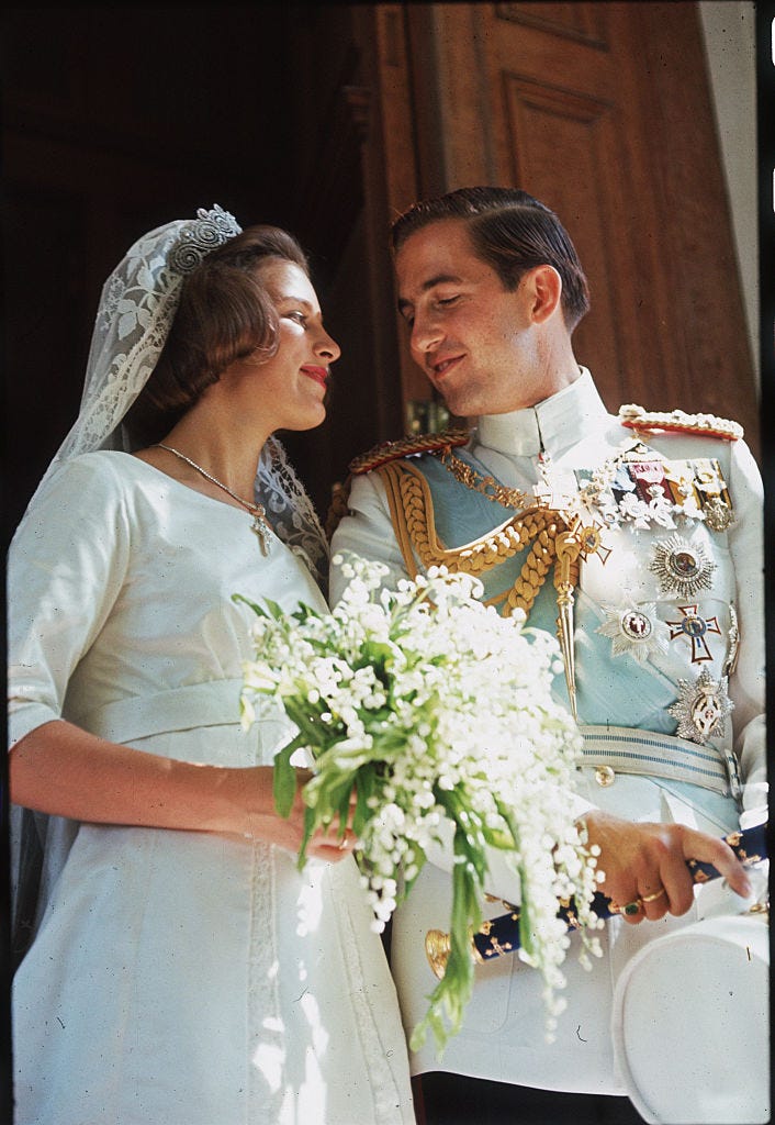 Queen Anne-Marie of Greece's Long Lost Wedding Dress Was Just Found at Tatoi Palace