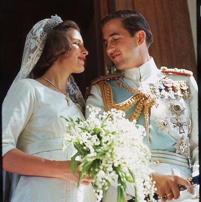 ギリシャ　ウエディングドレス　アンナマリア王妃　国王コンスタンティノス2世