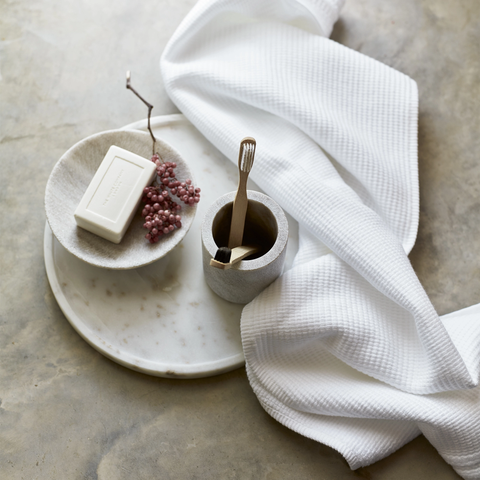 marble toothbrush holder, the white company