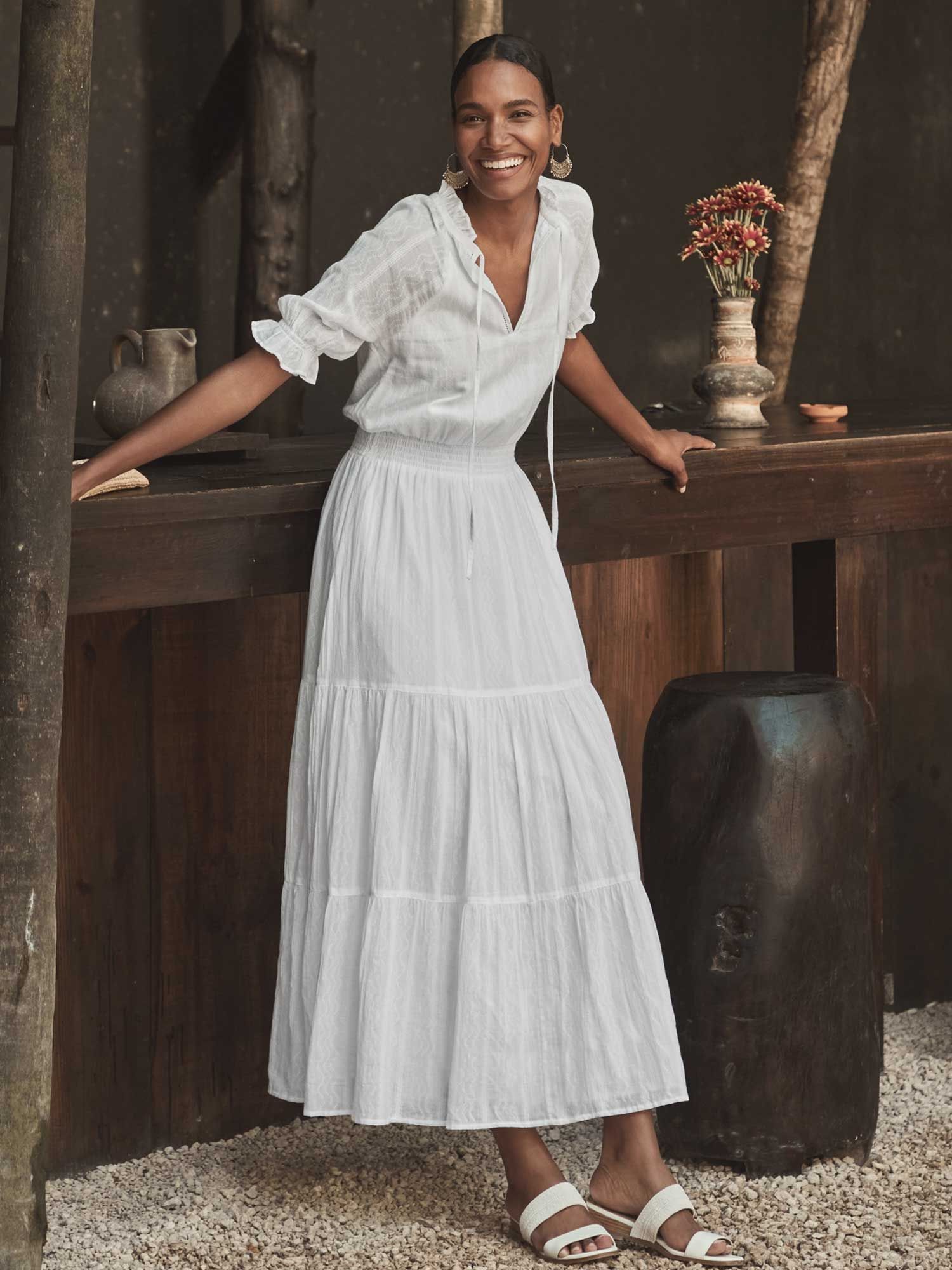 The White Company launches tiered dresses for summer