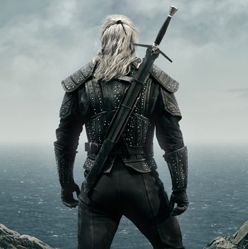henry cavill as geralt of rivia, the witcher poster