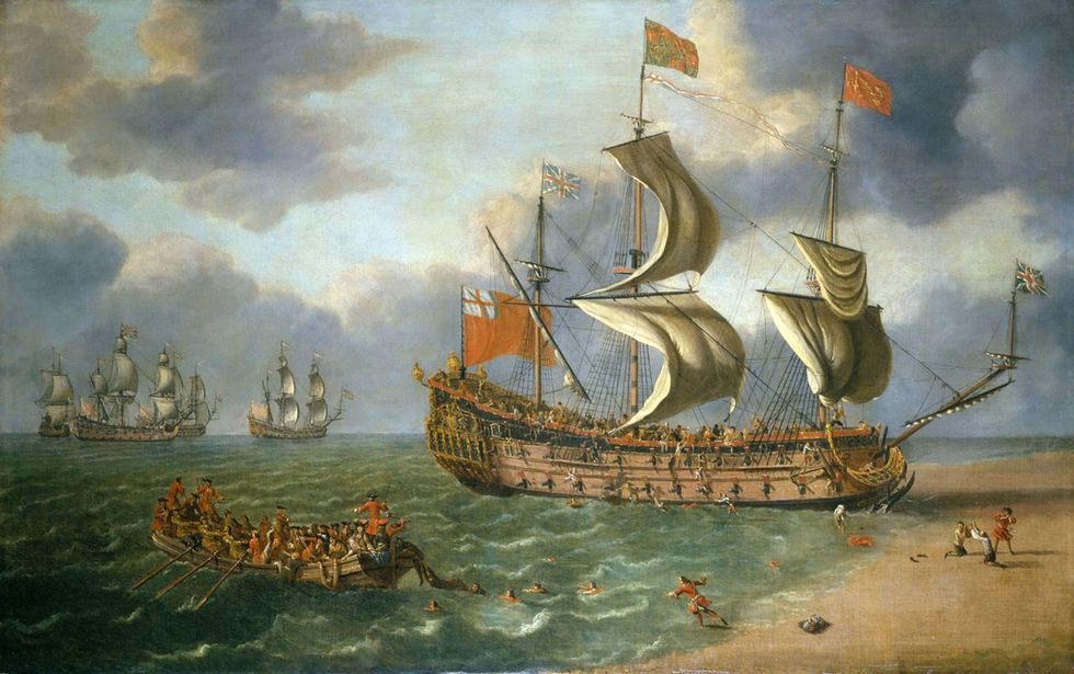 Met maar liefs vijftig kanonnen aan boord liep het koninklijke fregat HMSGloucester in 1682 op een zandbank en zonk De ramp wierp een grote smet op de reputatie van koning James II