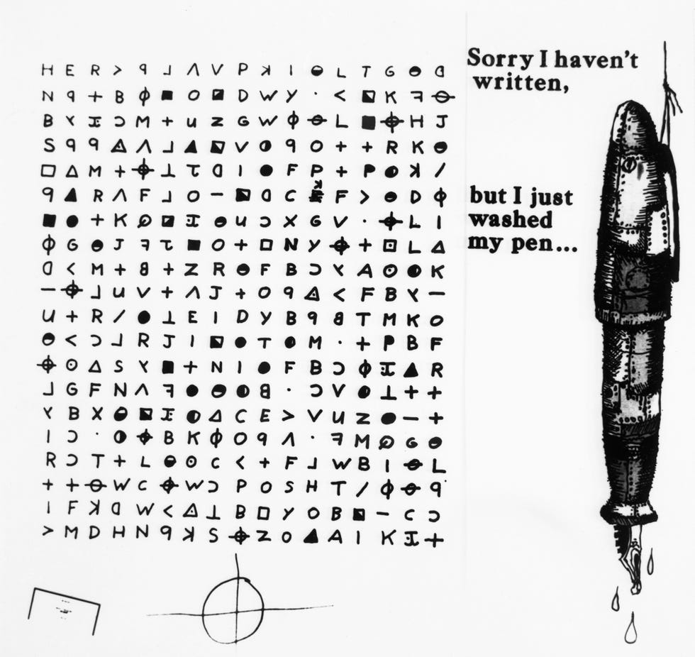 a cryptogram puzzle written by the zodiac killer