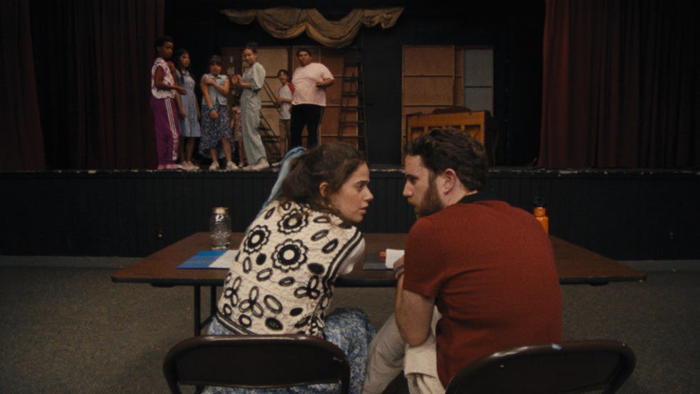 molly gordon and ben platt in the film theater camp