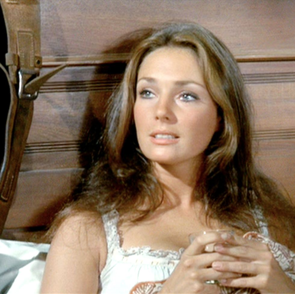 tuscon december 18: rio lobo, theatrical movie originally released december 18, 1970. film directed by howard hawks. pictured, jennifer o'neill (as shasta delaney). image is a frame grab. (photo by cbs via getty images)